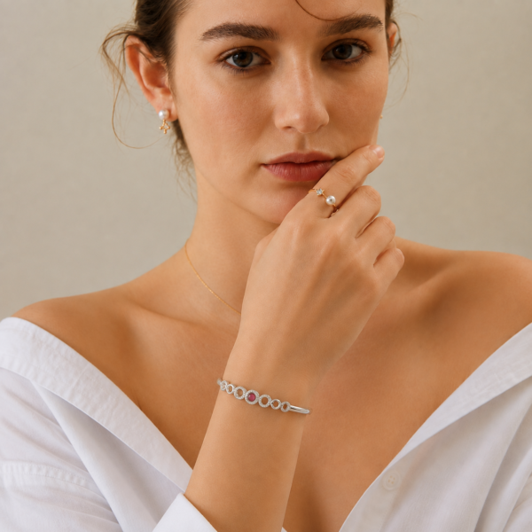 Ruby Circle Bracelet