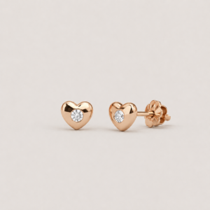 Blush Heart Studs