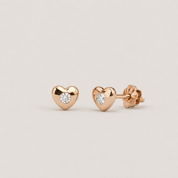 Blush Heart Studs