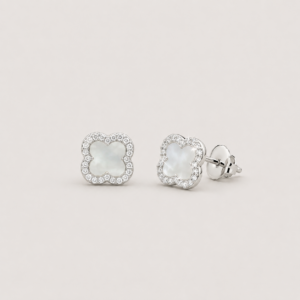 Clover Pearl Studs