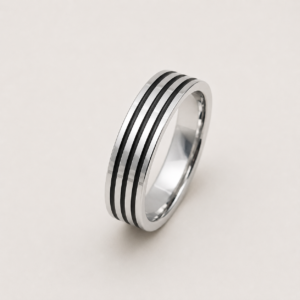 Three Line Silver Ring