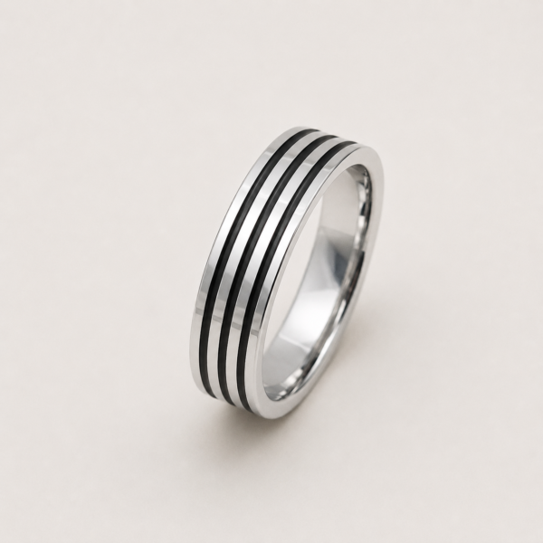 Three Line Silver Ring