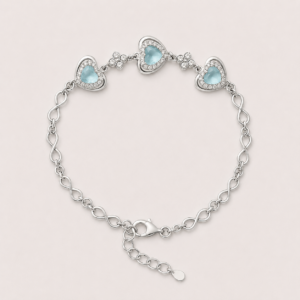 Aqua Heart Bracelet