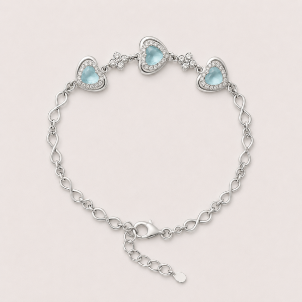 Aqua Heart Bracelet