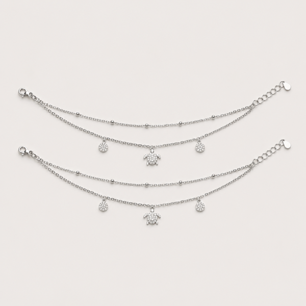Turtle Crystal Anklet