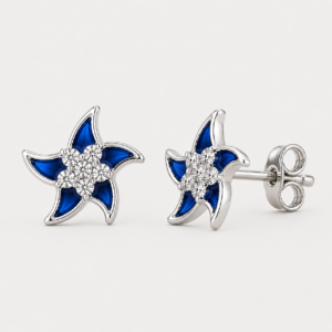 Blue Starflower Studs