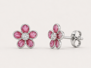Pink Charm Studs