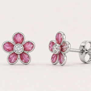 Pink Charm Studs