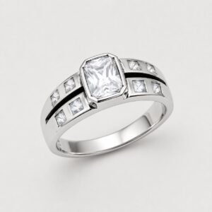 Crystal Silver Ring