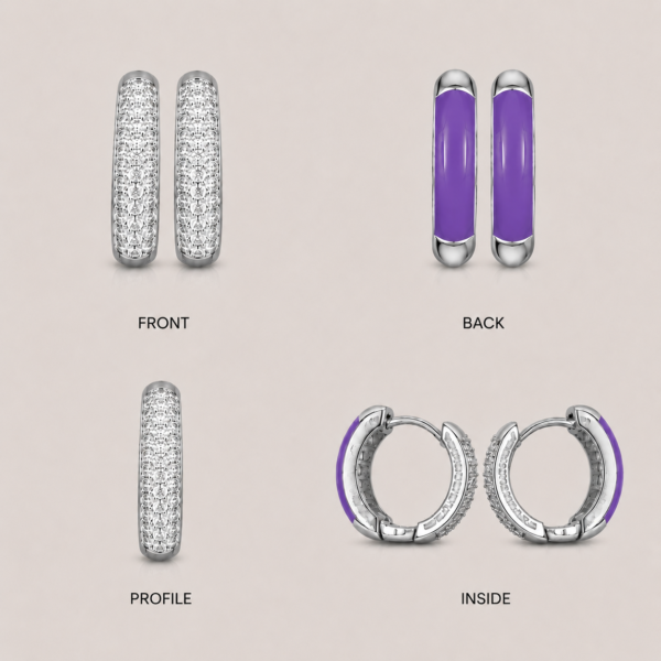 3 Lavender Hoops