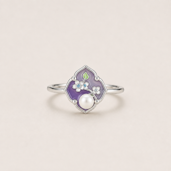 Lavender Pearl Ring